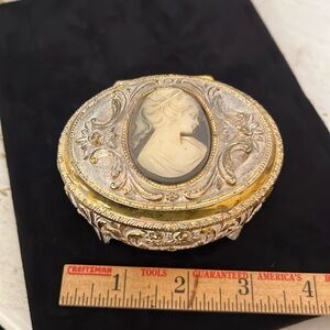 Vintage MCM Japan Cameo trinket box jewelry box